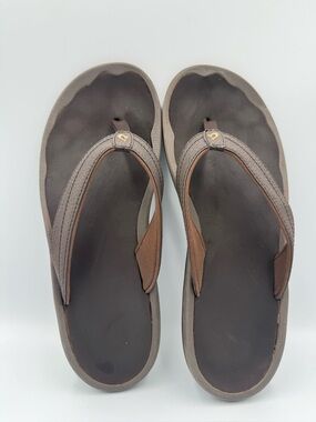 OluKai Ohana Women’s Size 10 Flip Flops Dark Java Brown Sandals 20110-4848